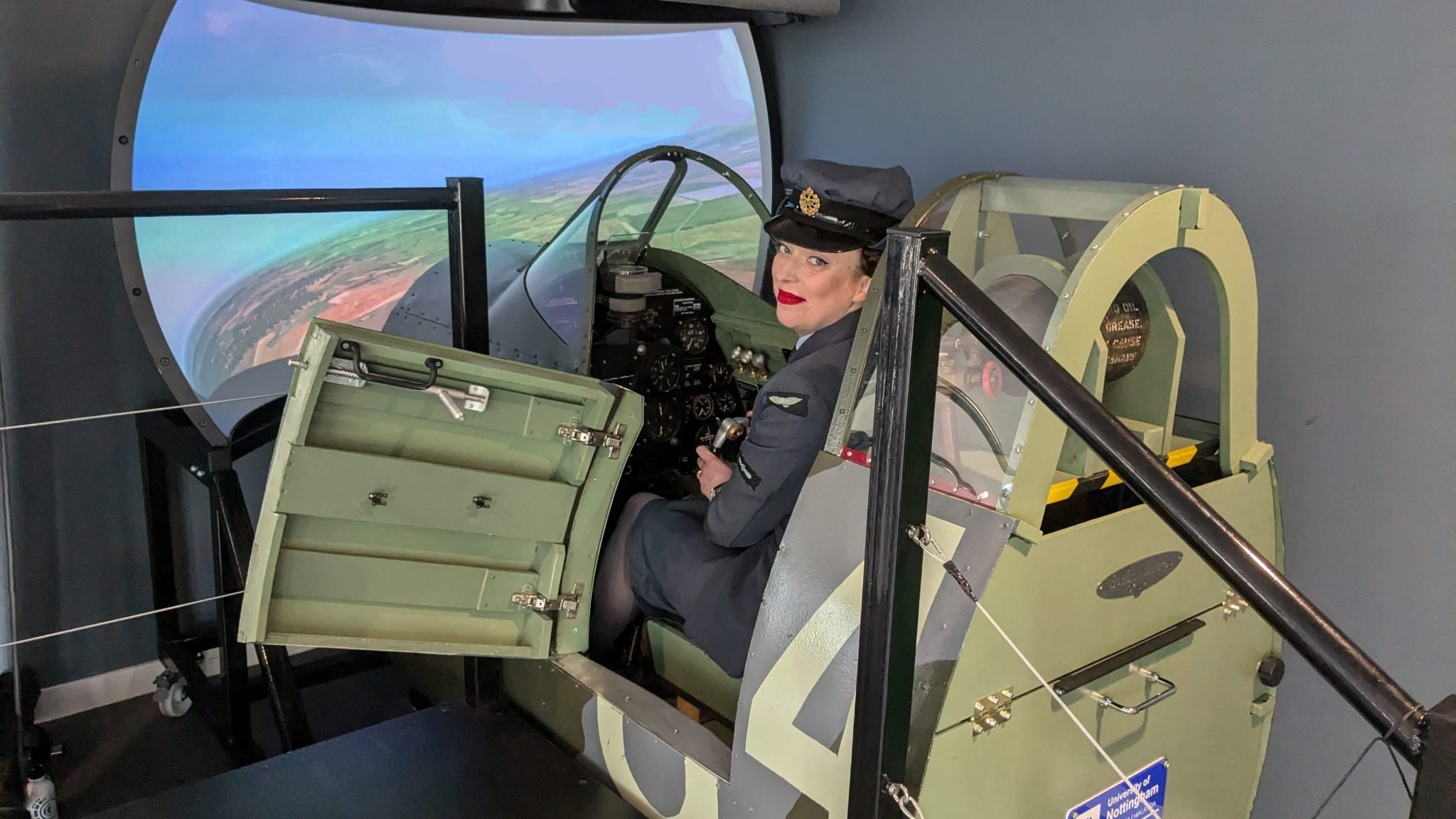 Spitfire cockpit flight simulator launched at Stoke-on-Trent gallery