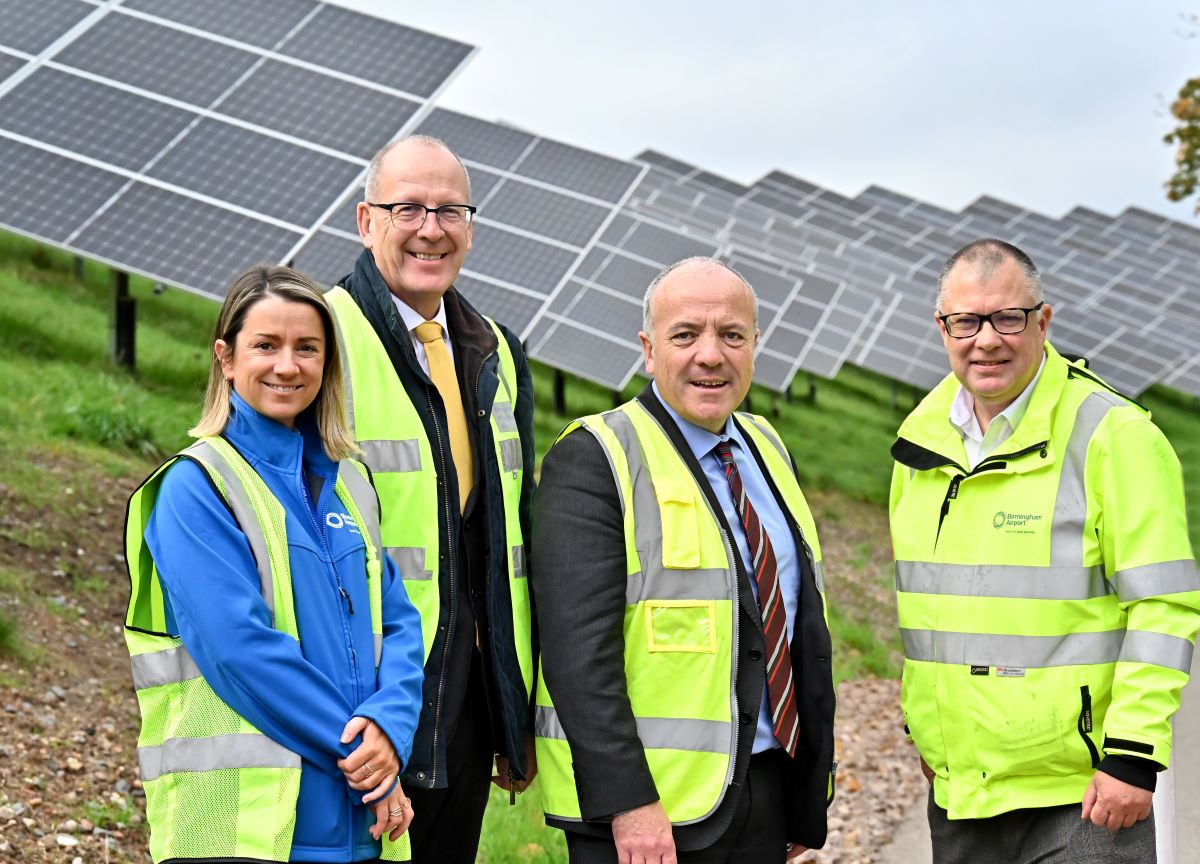 Aviation minister visits Birmingham airport as it switches on solar investment