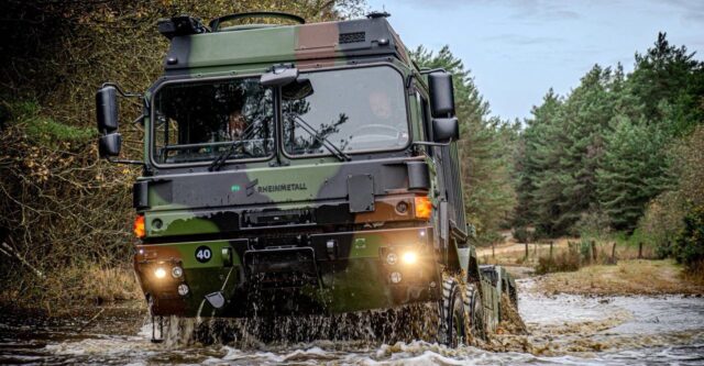 British troops receive early Christmas delivery of support trucks