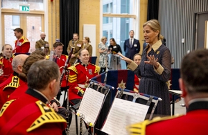 Duchess of Edinburgh opens Sandhurst facility for army musicians